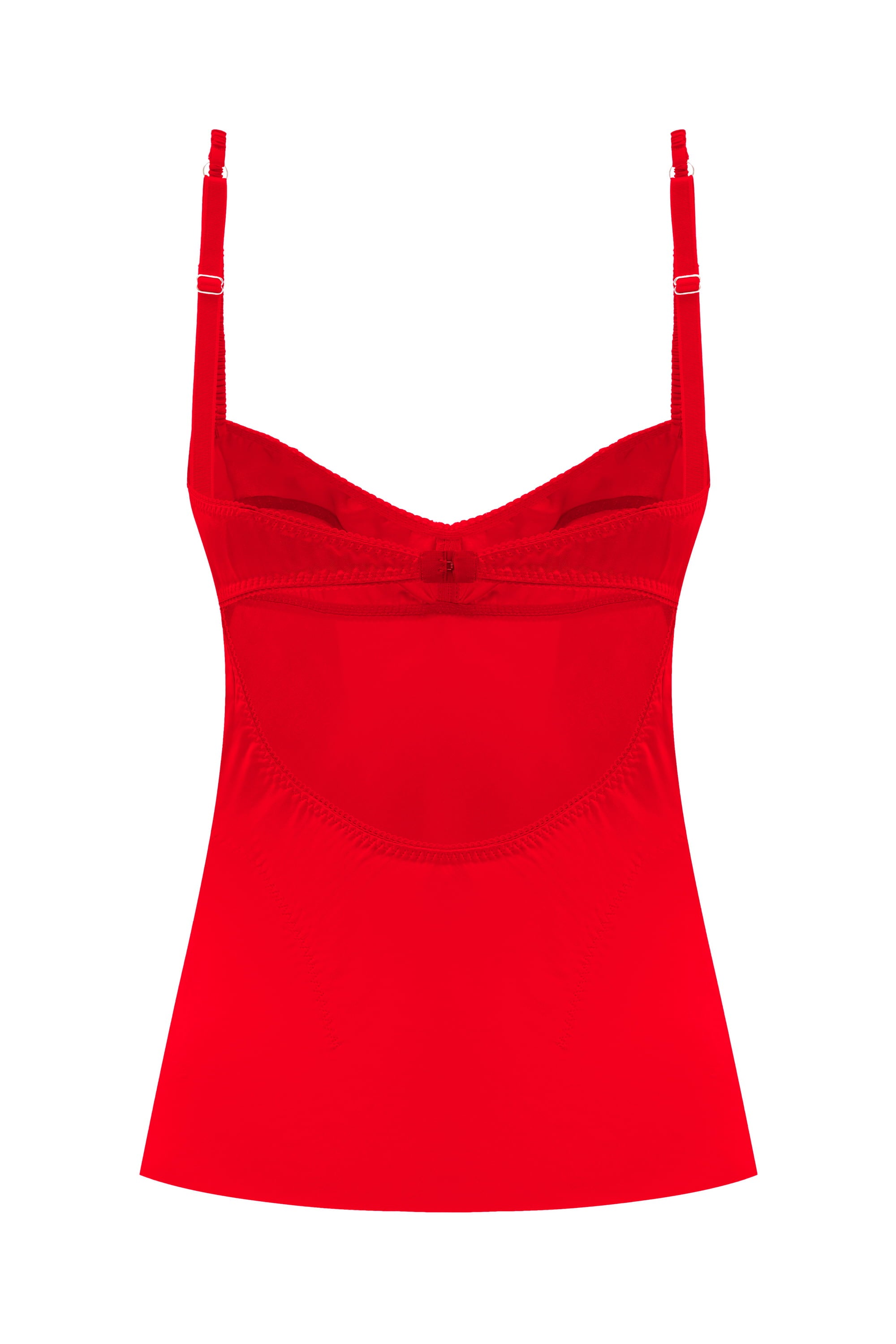 Waterlily top with a decorated bodice and straps back view