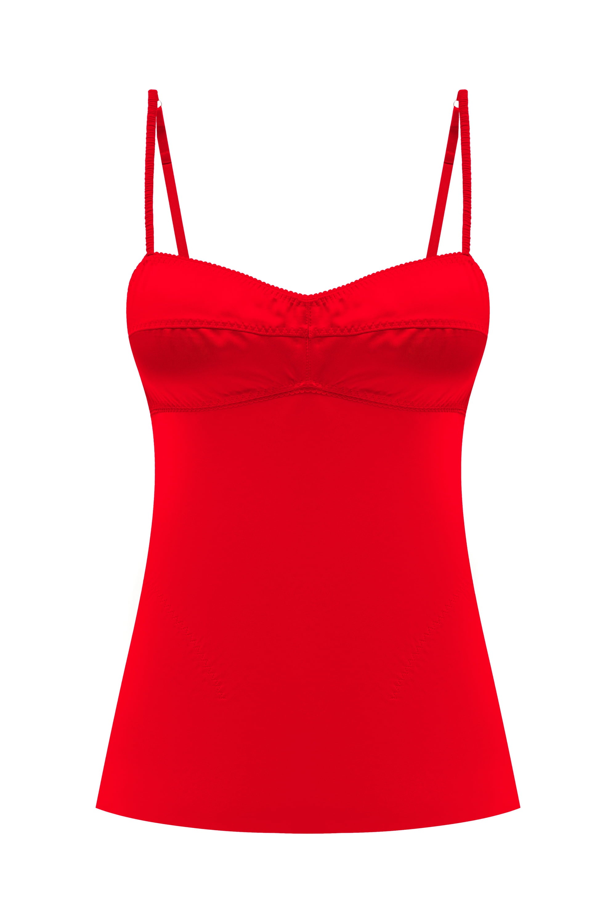 Waterlily top with a decorated bodice and straps front view