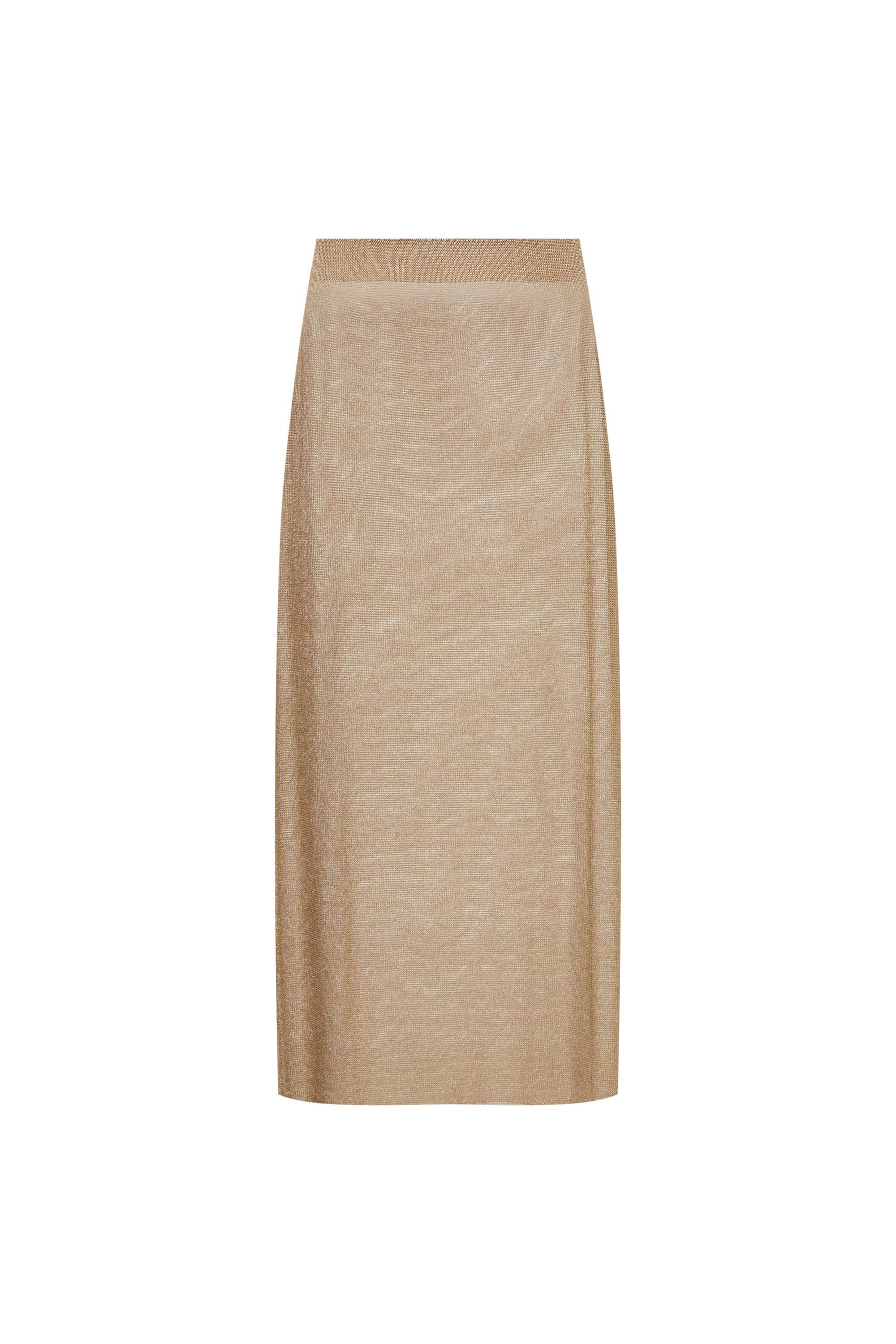 Roxanne midi straight skirt back view