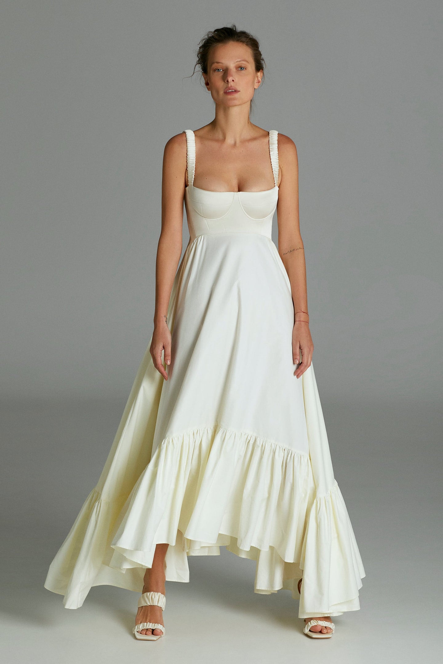 Model in white Snowdrop dress