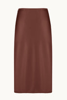 Zhenia brown skirt back view