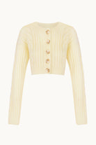 Tavria ivory cardigan front view