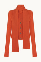 Eliana orange cardigan front view