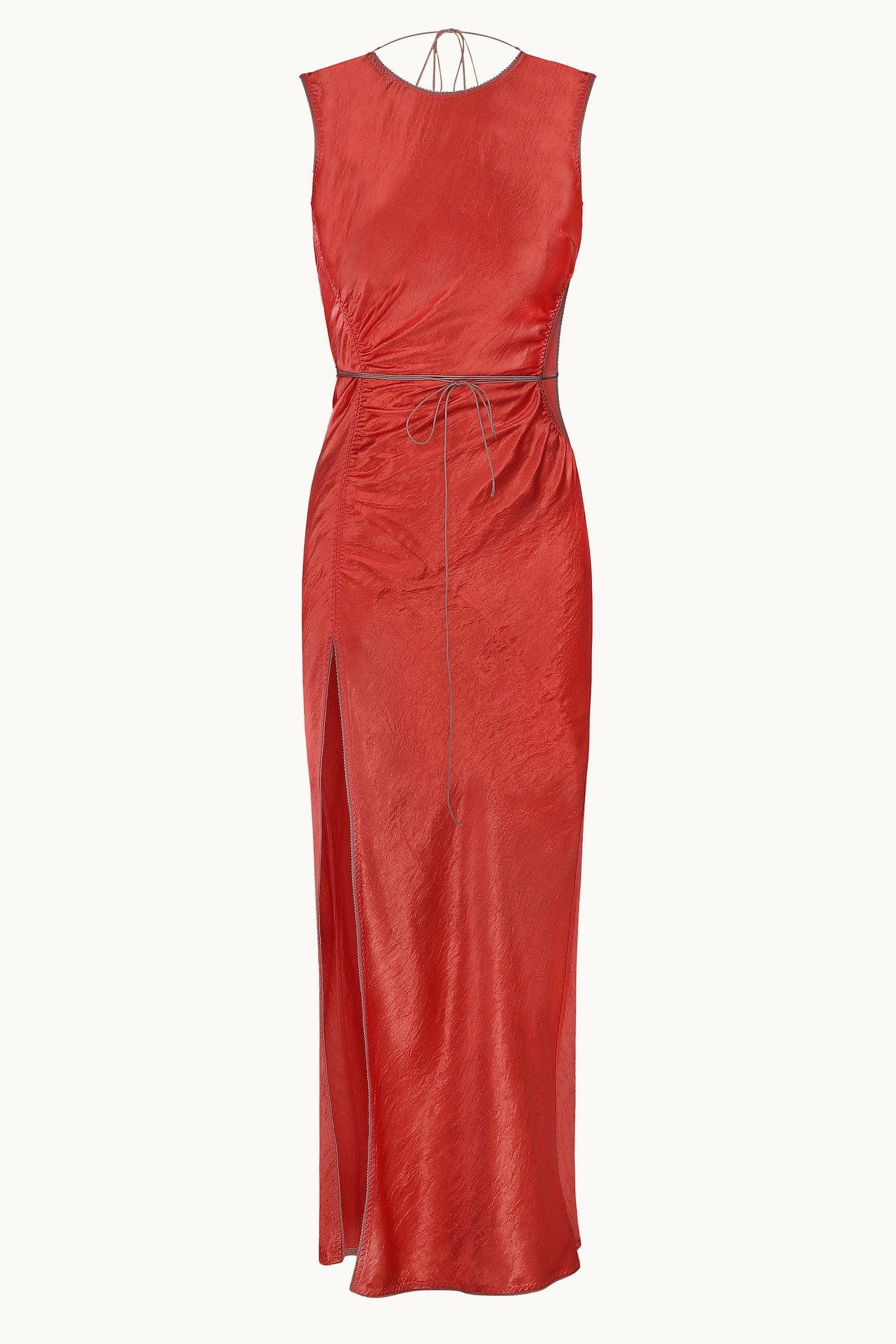 Rosalie coral dress front view