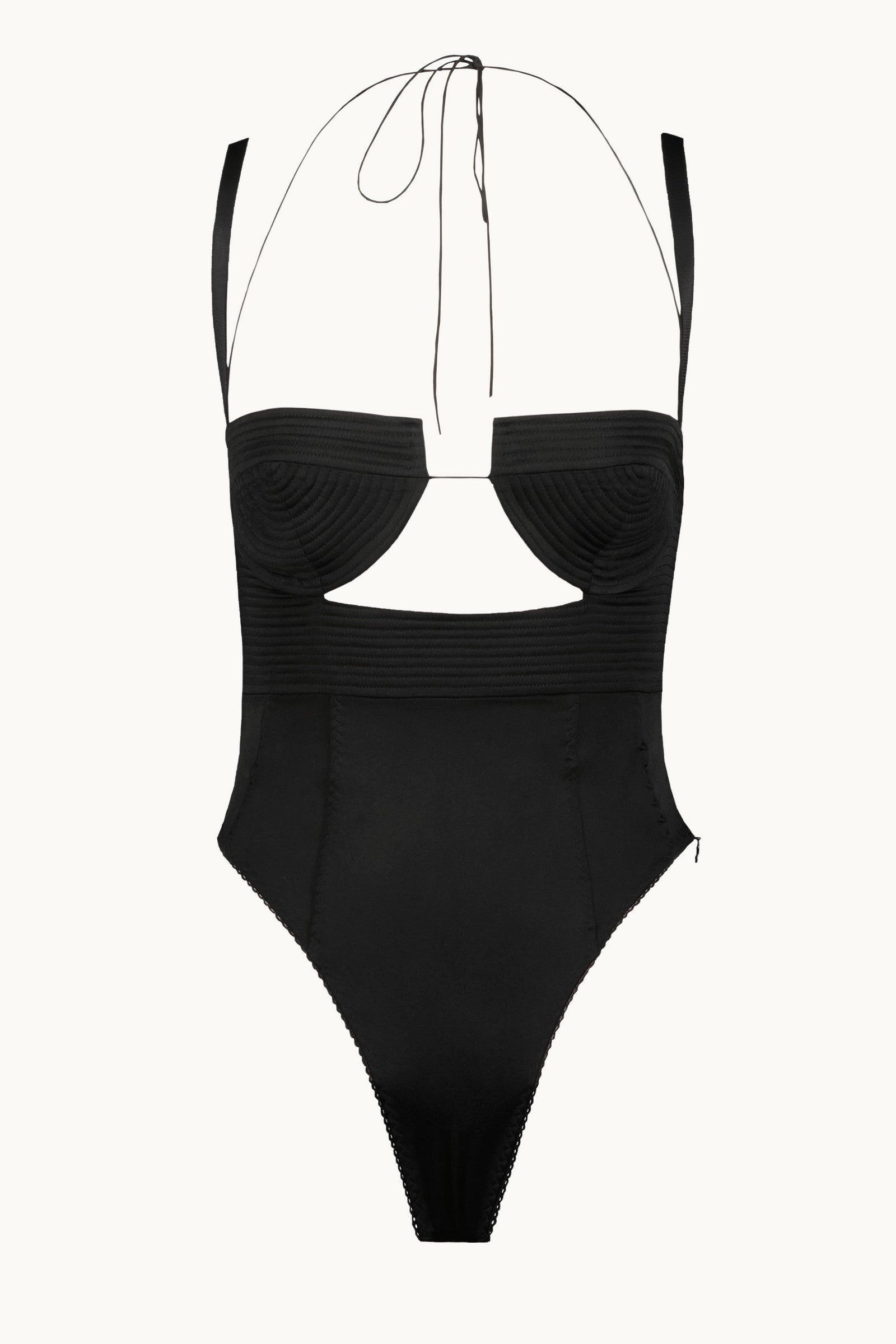 Kersti black bodysuit front view