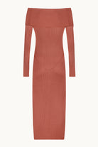 Vika terracotta dress back view