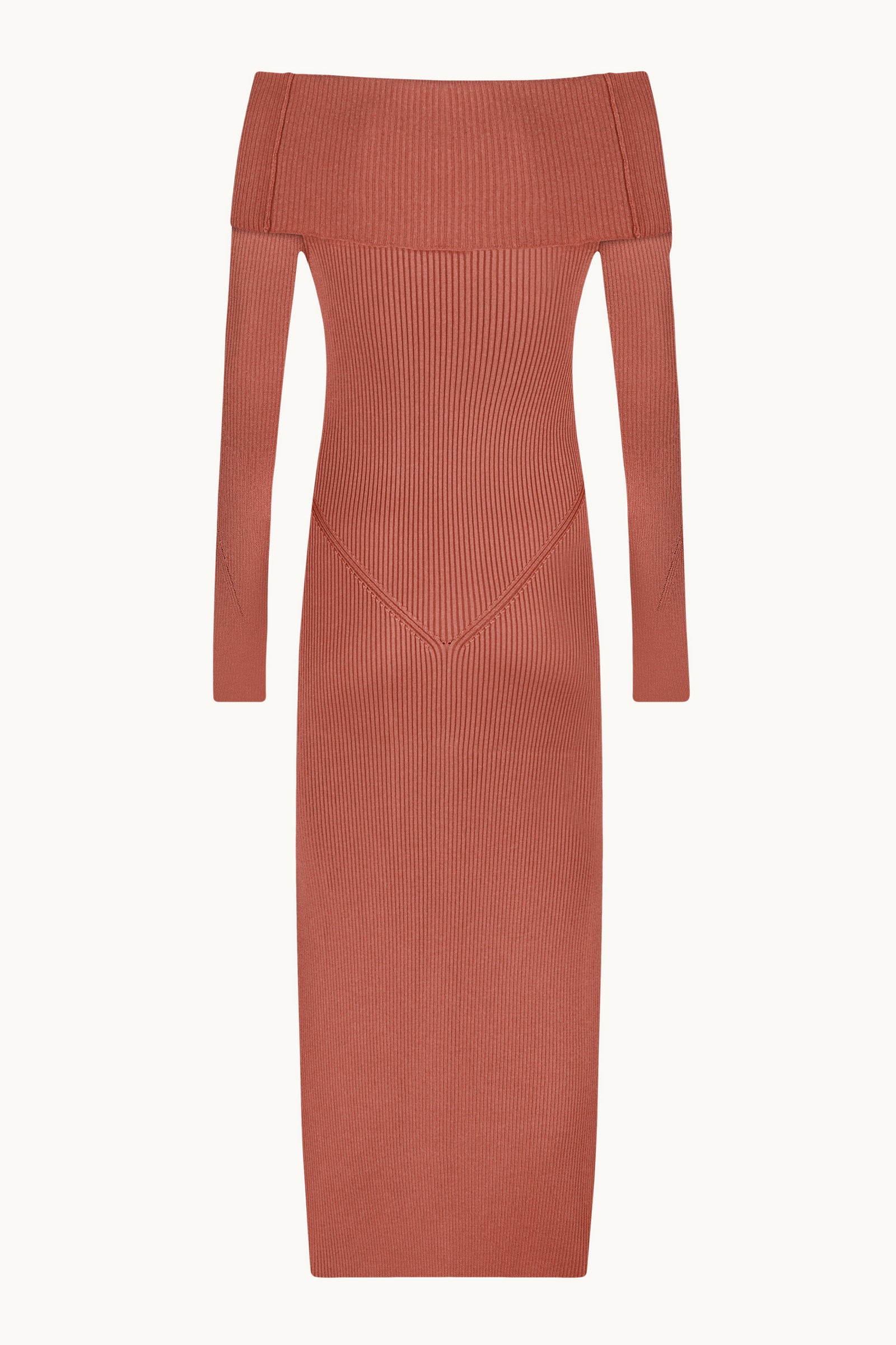 Vika terracotta dress back view