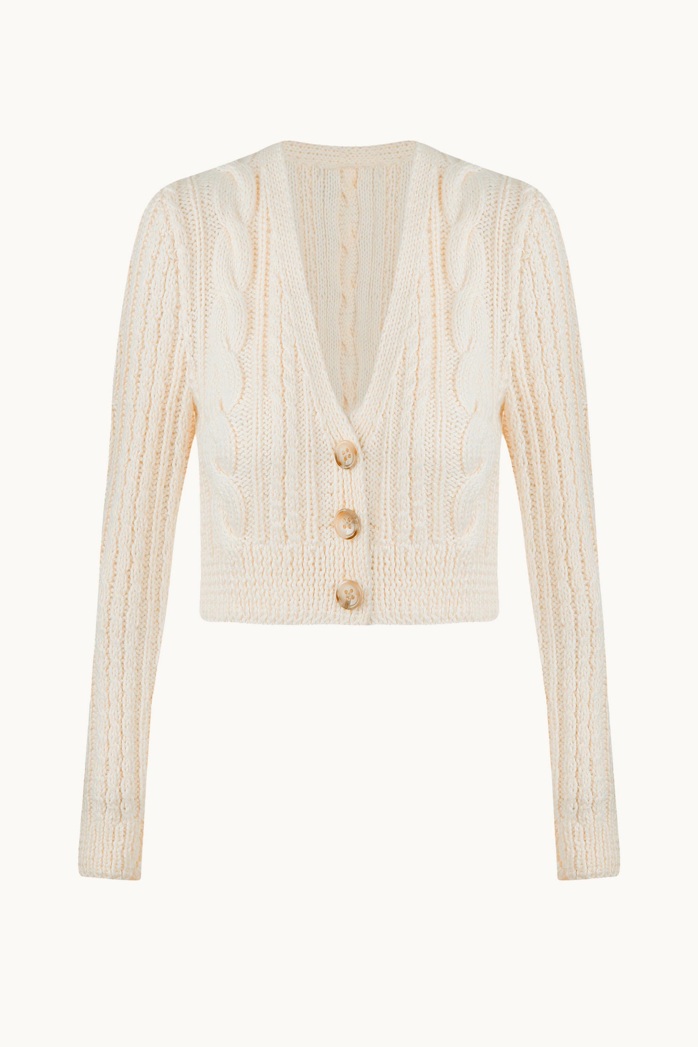 Dubilet white cardigan front view