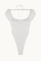 Attica white bodysuit front view