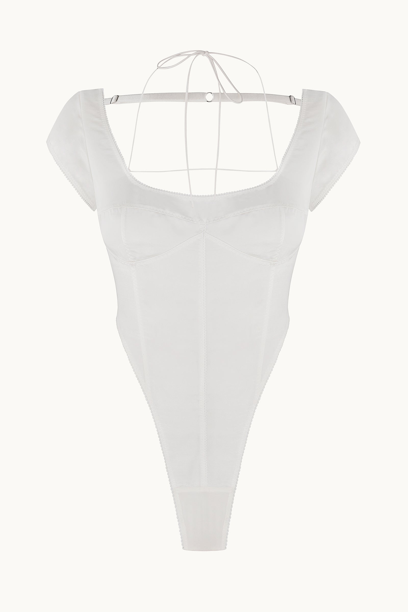 Attica white bodysuit front view