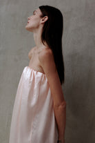 Model in pink Tiana dress