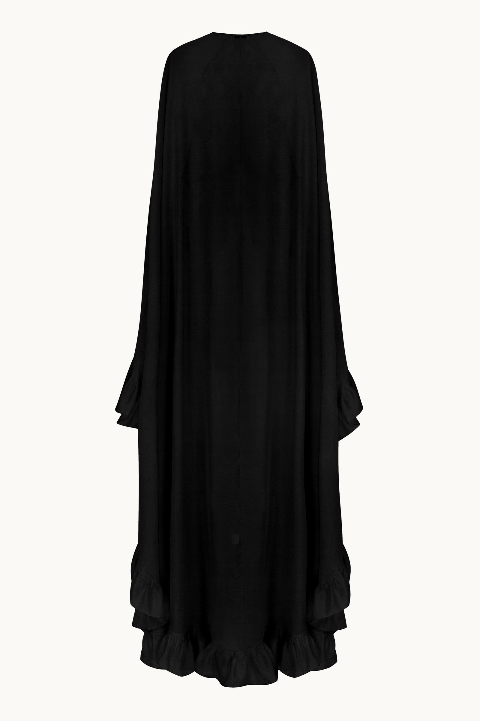 Bernadette black cape back view